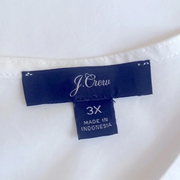 J. Crew White Puff-Sleeve Cotton Poplin Top - Picture 8 of 16